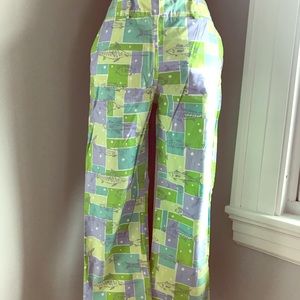 Lilly Pulitzer Multi-Colored Fish Design Capris